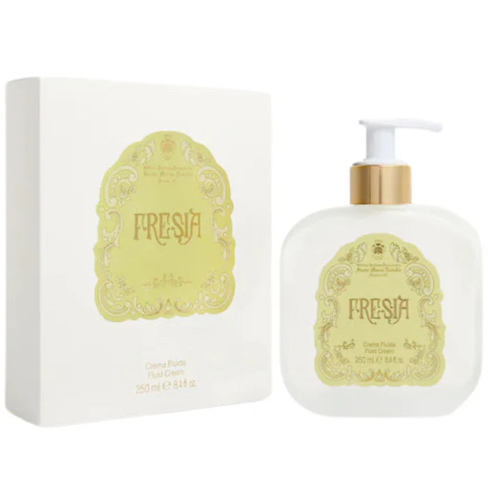 1221 Freesia - Fluid Body Cream - Glass Pump Bottle