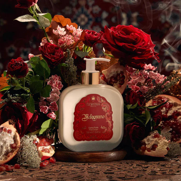 1221 Melograno - Fluid Body Cream - Glass Pump Bottle