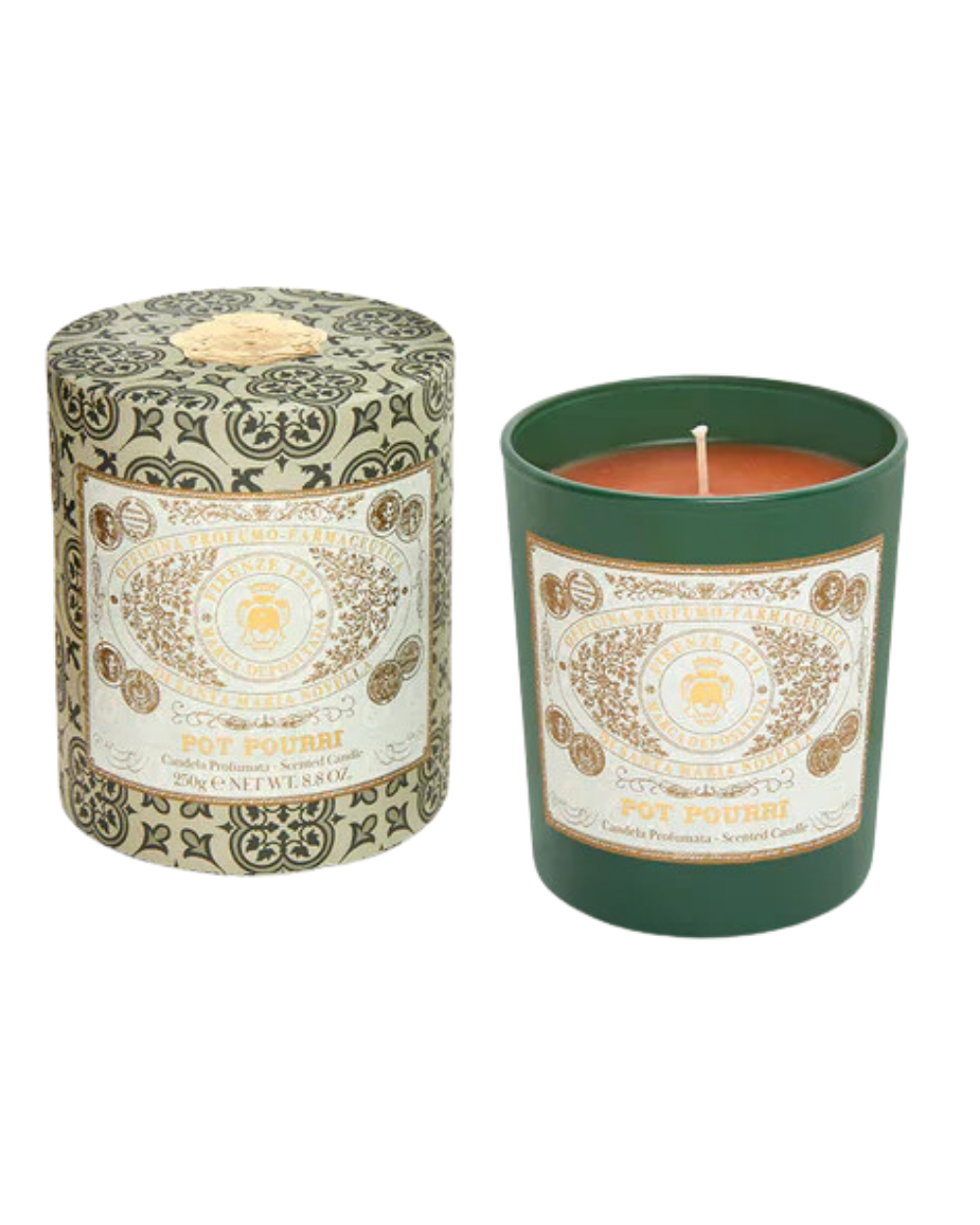 Pot Pourri Scented Glass Candle