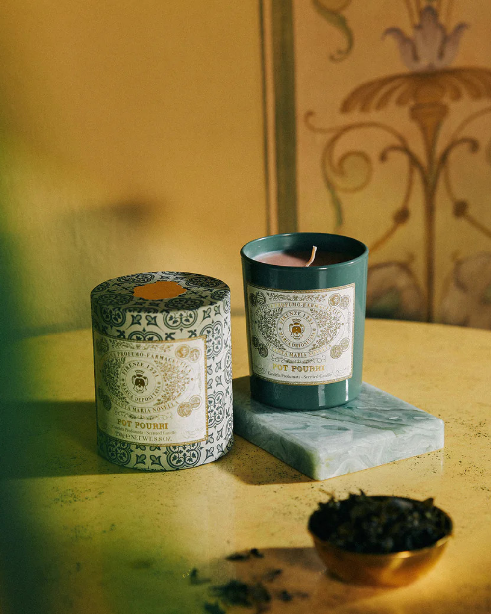 Pot Pourri Scented Glass Candle
