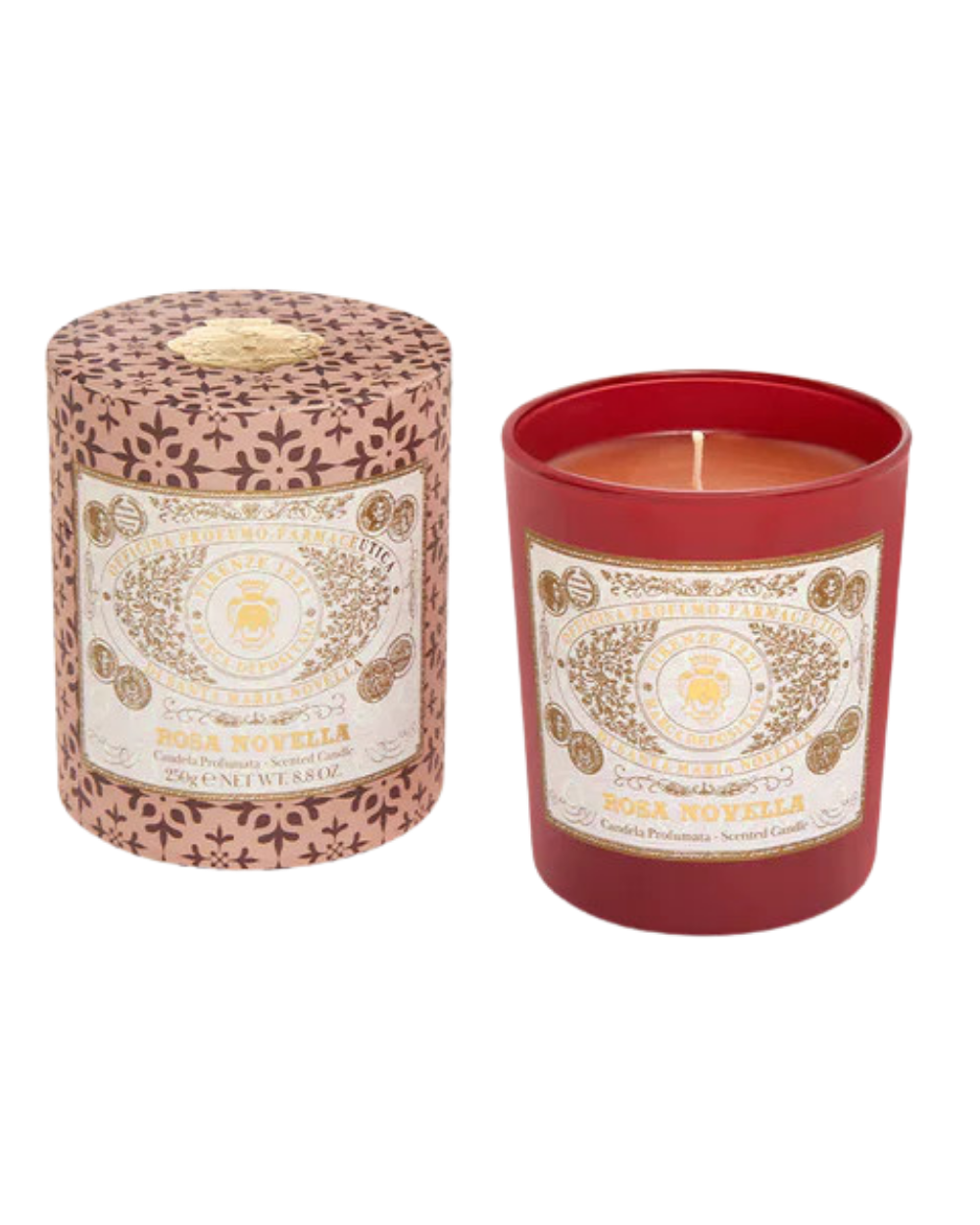 Rosa Novella Scented Glass Candle