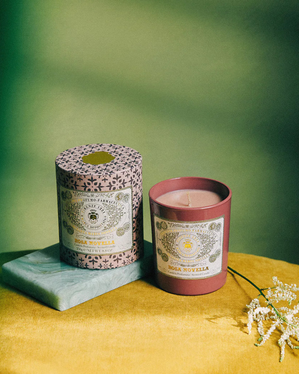 Rosa Novella Scented Glass Candle