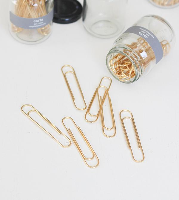 Gold Paper Clips - Single - Jumbo Size
