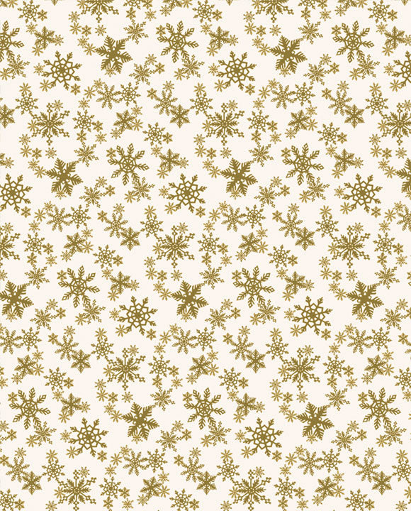 Wrap - Gold Snowflakes